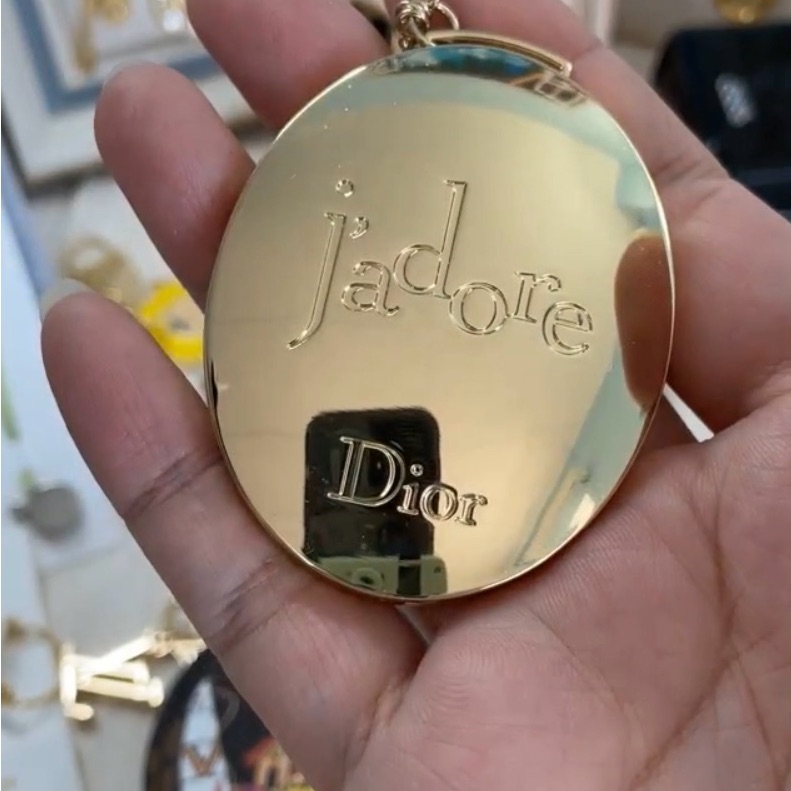 Dior Stunning Jadore Pocket Mirror With Gold Chain